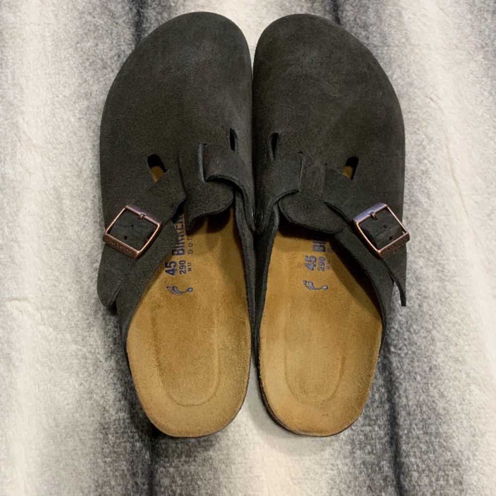 Birkenstock Boston Soft Footbed Mocha Suede